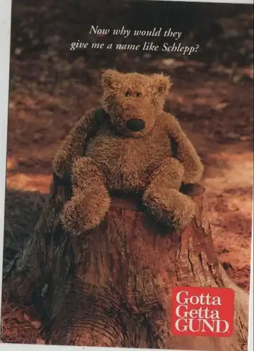 Teddy auf Baumstumpf