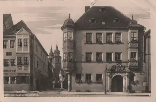 Bayreuth - Altes Rathaus und Brautgasse - 1955