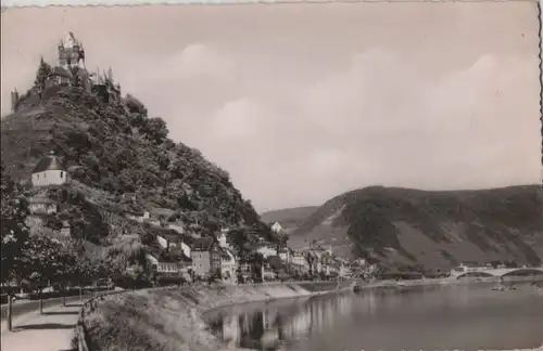 Cochem - Burg Stadt und neue Brücke - ca. 1960