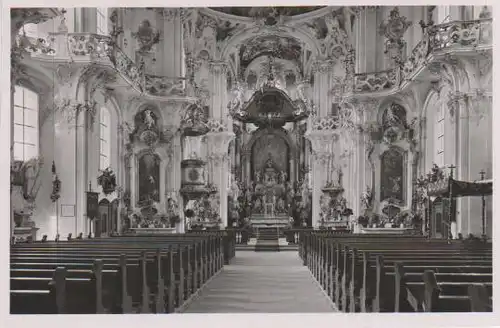 Überlingen - Innenansicht Kloster Birnau - 1950