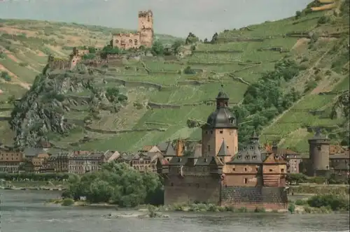 Kaub - Pfalz und Burg Gutenfels - ca. 1965