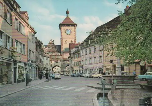 Freiburg - Oberlinden mit Schwabentor - ca. 1975