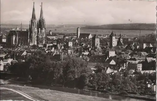 Regensburg - Blick von den Winzerhöhen - 1956