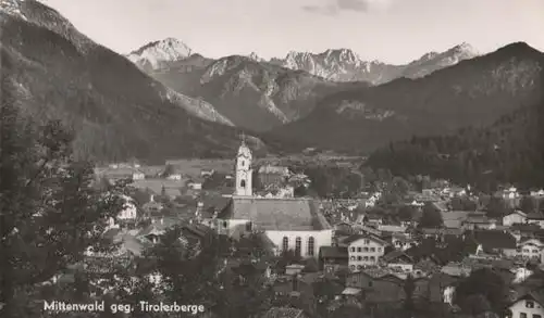 Mittenwald gegen Tirolerberge - ca. 1955