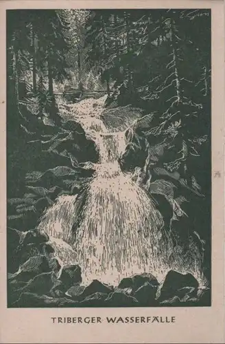 Triberg - Wasserfälle, Spendenkarte - ca. 1955