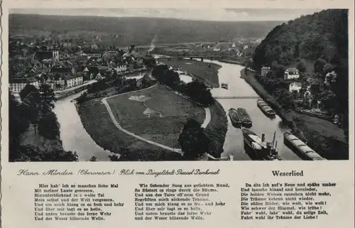 Hann. Münden - Blick vom Dingelstedt-Pressel-Denkmal - ca. 1960