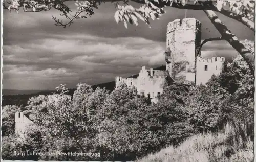 Lahn - Burg Lahneck in Gewitterstimmung - ca. 1960