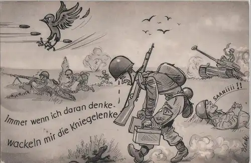 Wackelnde Kriegsgelenke Soldat