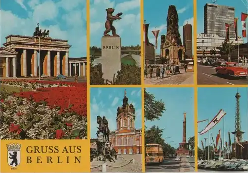 Berlin, Westteil - 7 Teilbilder - ca. 1980