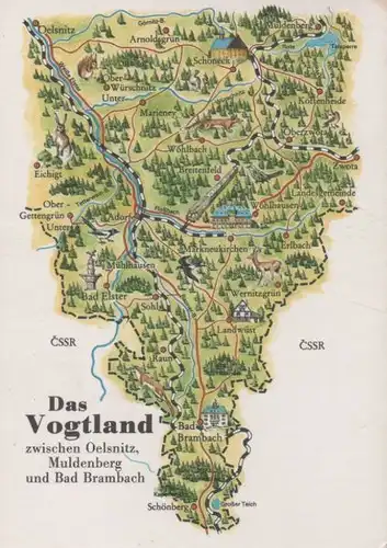 Vogtland - Umgebungskarte - 1986
