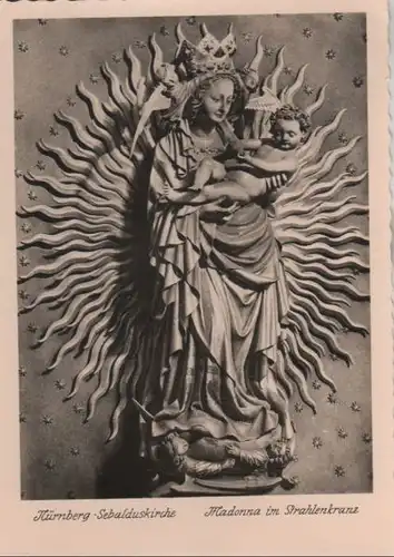 Nürnberg - Sebalduskirche, Madonna im Strahlenkranz - ca. 1955