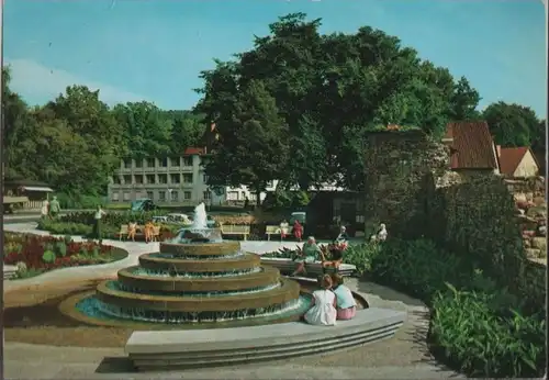Bad Orb - Springbrunnen mit Stadtmauer - ca. 1980