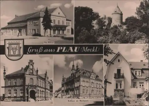 Plau - u.a. Rathaus am Marktplatz - 1962
