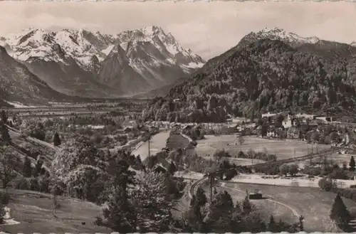 Eschenlohe - mit Zugspitzmassiv - ca. 1960