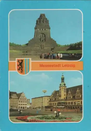 Leipzig - Völkerschlachtdenkmal und Markt - 1988