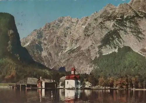 Schönau - St. Bartholomä - mit Watzmann-Ostwand - ca. 1960