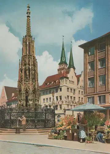 Nürnberg - Schöner Brunnen - 1965