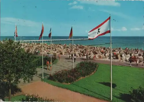 Grömitz - Strandpartie mit Seebrücke - 1974