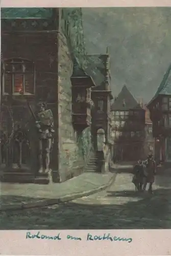 Halberstadt - Mondnacht am Holzmarkt - 1942