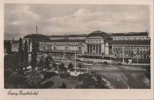 Leipzig - Hauptbahnhof - ca. 1950