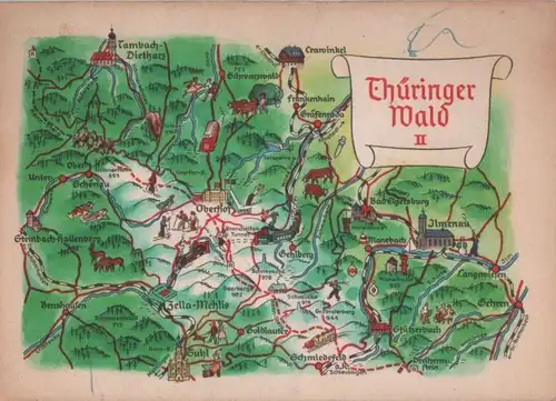 Thüringer Wald - Übersichtskarte - 1968