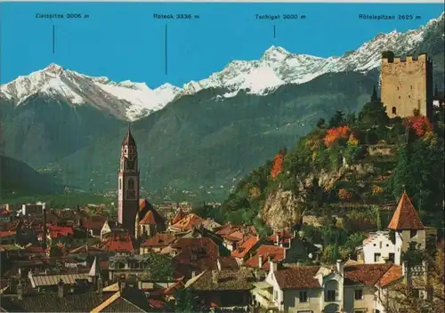 Italien - Italien - Meran - Merano - Panorama gegen Texelgruppe - ca. 1985