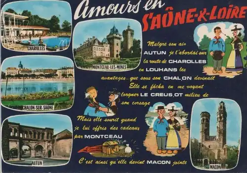 Frankreich - Frankreich - Saone-et-Loire - mit 5 Bildern - ca. 1970