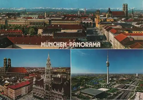 München - Panorama, u.a. Stadtzentrum - 1984