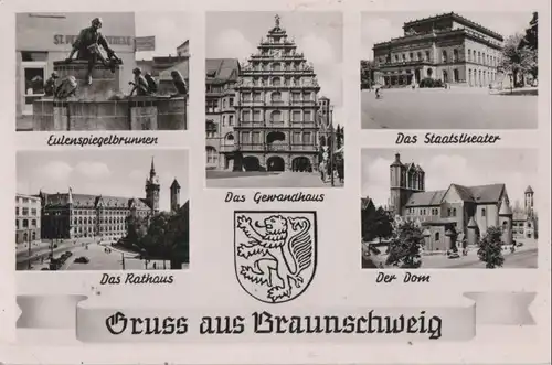 Braunschweig - u.a. der Dom - 1954