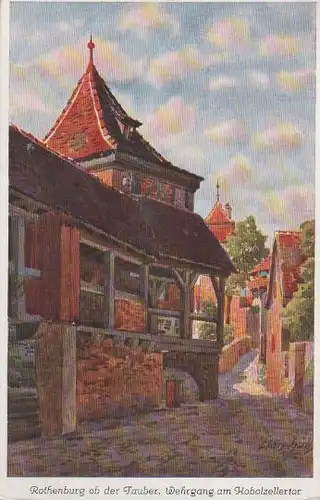 Rothenburg - Wehrgang am Kobolzellertor - ca. 1935