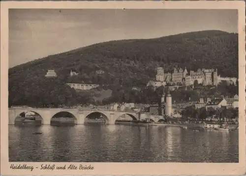 Heidelberg - Schloß und Alte Brücke - 1955