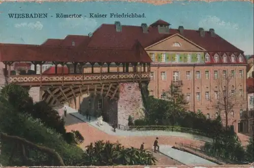 Wiesbaden - Römertor, Kaiser Friedrichbad - 1922