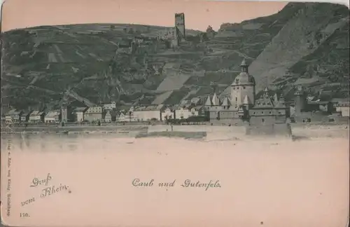 Caub - Kaub - mit Gutenfels - ca. 1915