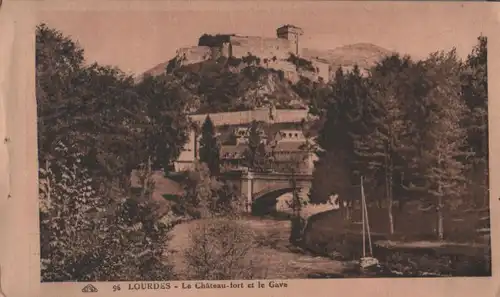 Frankreich - Frankreich - Lourdes - Le Chateau-fort et le Gavre - ca. 1935