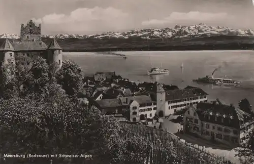 Meersburg - mit Schweizer Alpen - 1954