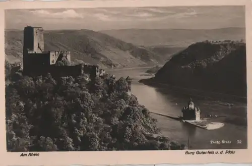 Kaub, Burg Gutenfels - ca. 1955