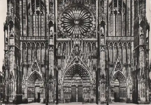 Frankreich - Frankreich - Strasbourg - La Cathedrale, Facade Principale Occidentale - ca. 1960