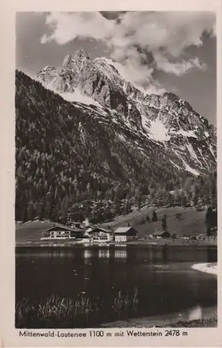 Mittenwald - Lautersee mit Wetterstein - 1952