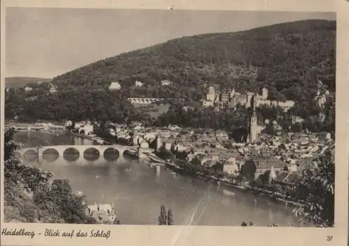 Heidelberg - Blick auf das Schloß - 1956