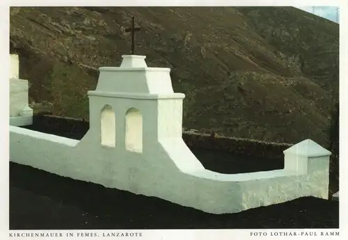 Spanien - Lanzarote - Spanien - Kirchenmauer in Femes