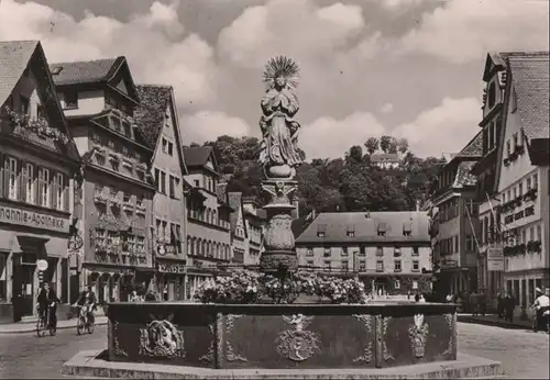 Schwäbisch Gmünd - Marktplatz mit Marienbrunnen - ca. 1965