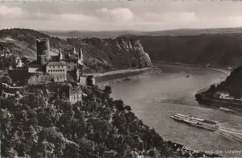 Loreley - mit Burg Katz - ca. 1955