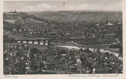 Würzburg - Blick aus Richtung Heidingsfeld - ca. 1955