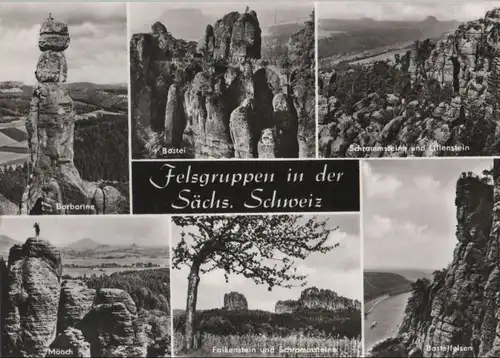 Sächsische Schweiz - Felsgruppen, u.a. Barbarine - 1983