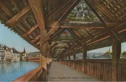 Schweiz - Schweiz - Luzern - Kapellbrücke - ca. 1950