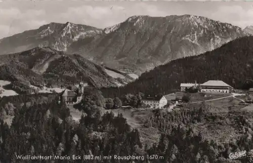 Siegsdorf, Kloster Maria Eck - mit Rauschberg - 1963