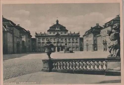 Ludwigsburg - Schloß, Innenhof - ca. 1950