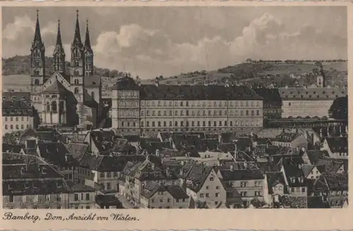 Bamberg - Dom, Ansicht von Westen - ca. 1950