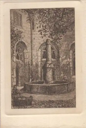 Schweiz - Rorschach - Schweiz - Kloster Mariaberg, Hof mit Brunnen