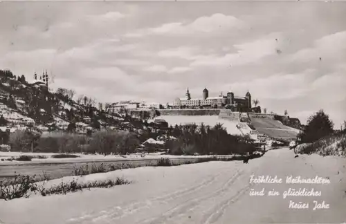 Würzburg - Festung und Käppele im Winter - 1957